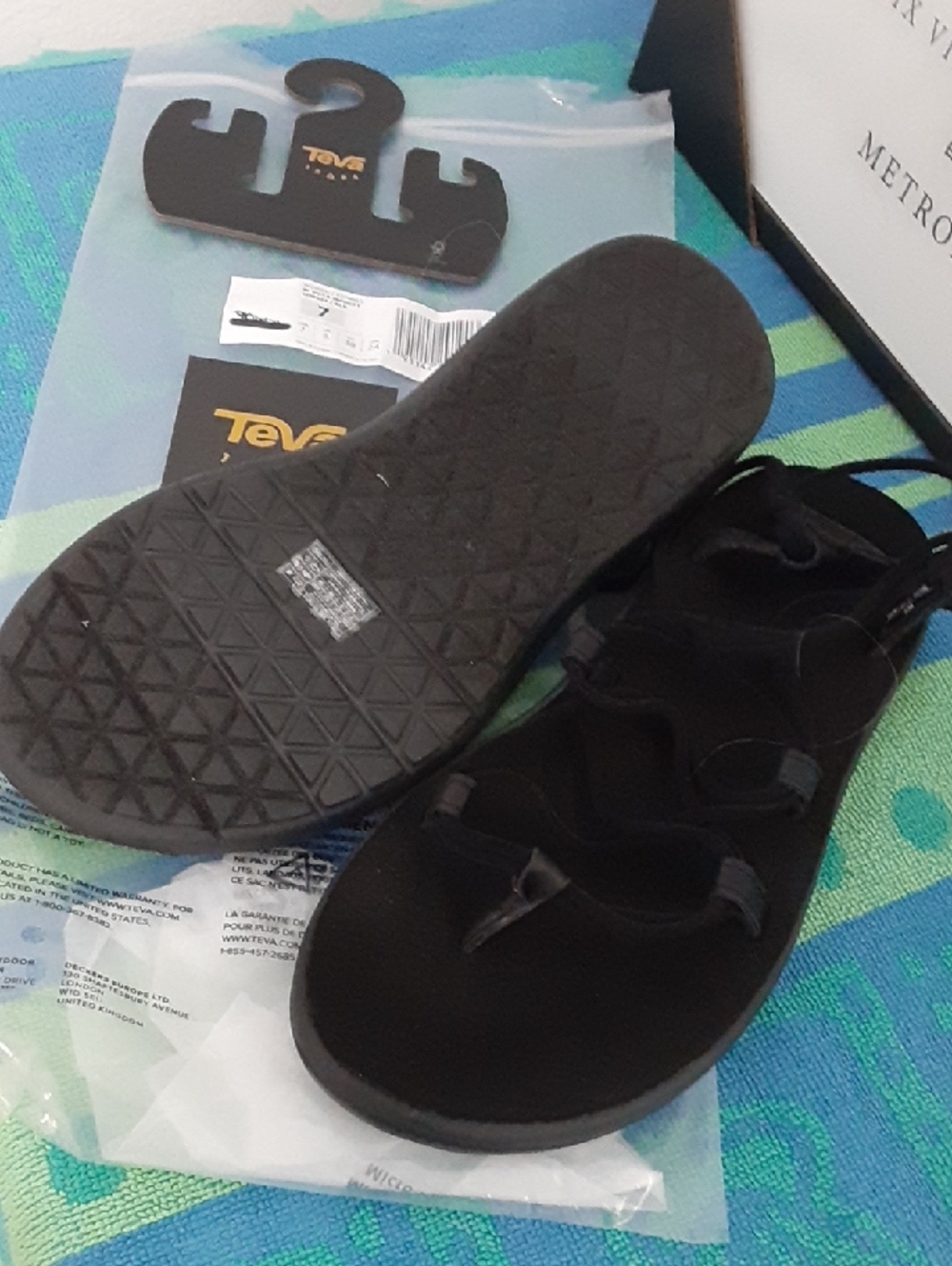 Teva Black Open-Toe Strap Sandals